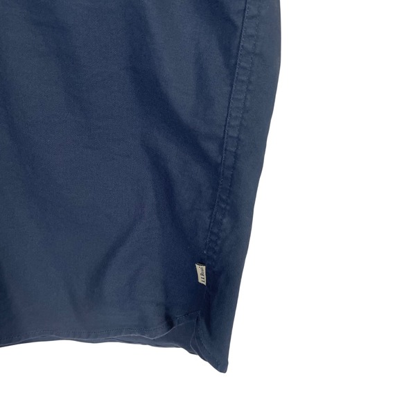 L.L. Bean Men's Button Up‎ Shirt XXXL Traditional Fit Navy Blue Short Sleeve - Picture 2 of 5